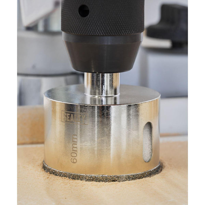 Sealey Electroplated Diamond Hole Saw 60mm DHS60 Sealey - Town Tools 