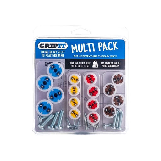 Gripit Plasterboard Fixings Multi Pack,16 Piece, Clam Pack Gripit - Town Tools