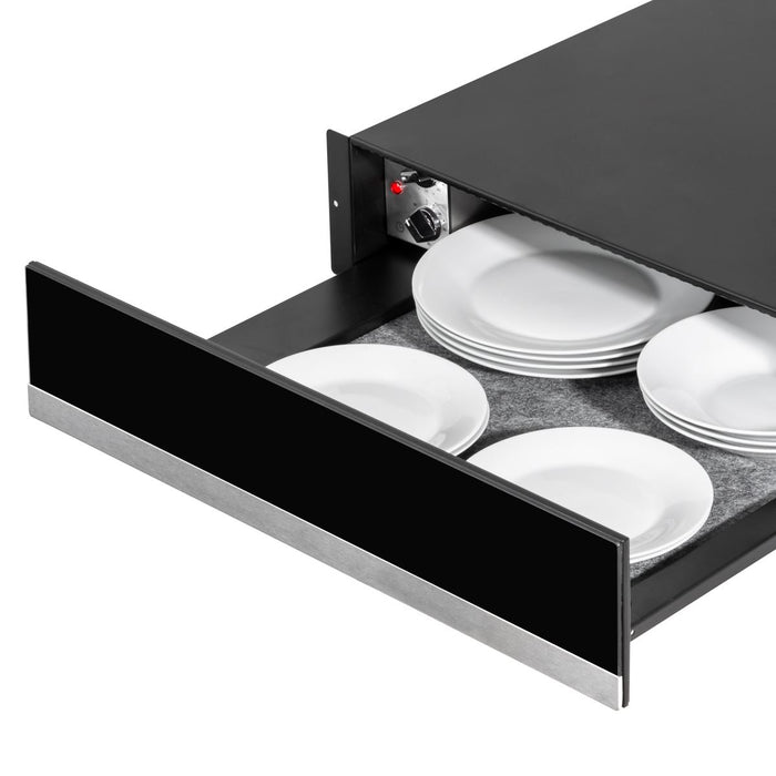 Baridi Integrated Warming Drawer 60cm - Black/Stainless Steel DH202