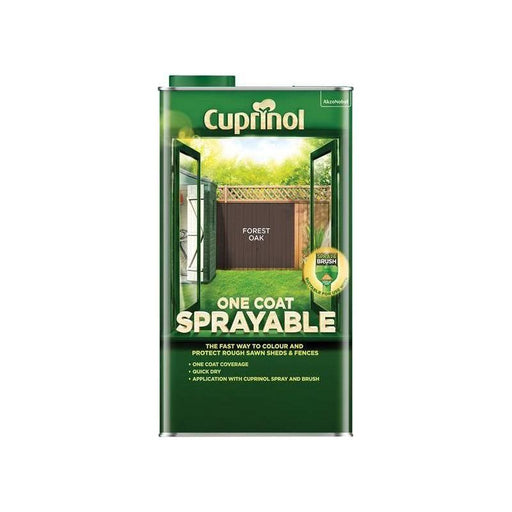Cuprinol One Coat Sprayable Fence Treatment Forest Oak 5 litre Cuprinol - Town Tools