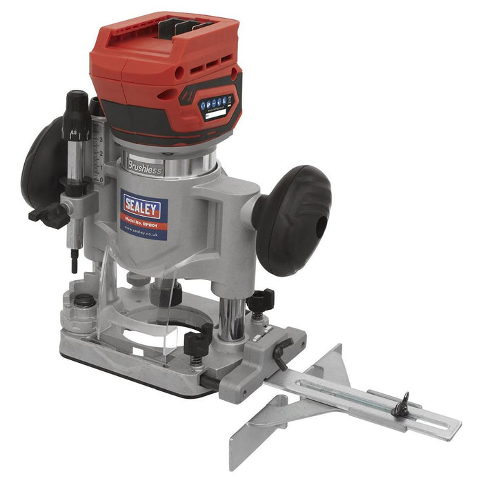 Sealey SV20 Series Cordless Trimming Router Kit 20V 4Ah - 2 Batteries CP20VTRKIT Sealey - Town Tools 