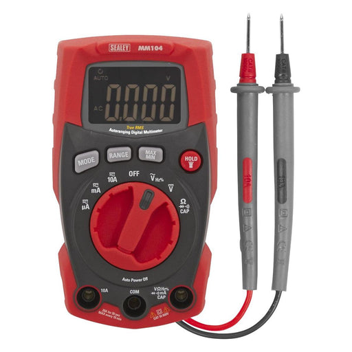 Sealey Professional Auto-Ranging Digital Multimeter MM104 Sealey - Town Tools