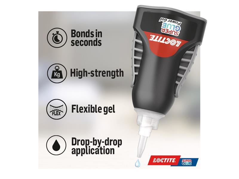 Loctite Super Glue Power Gel Control Bottle 4g Loctite - Town Tools