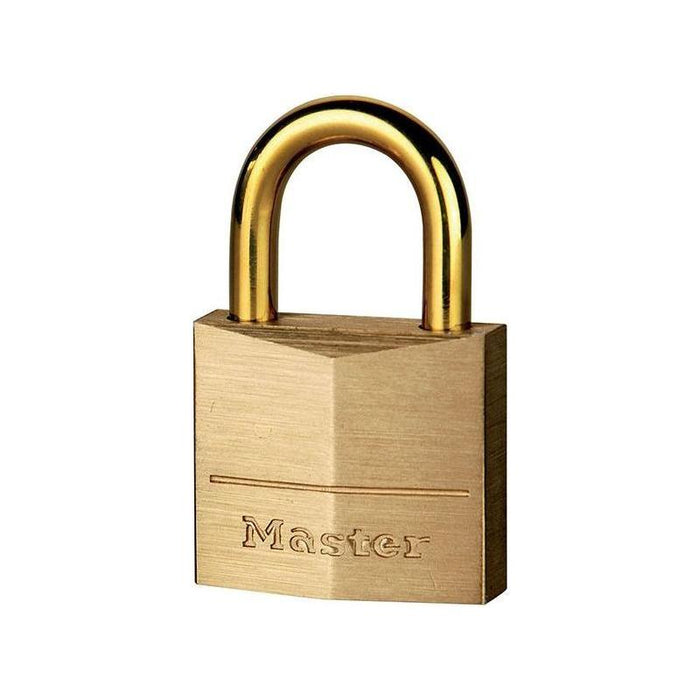 Master Lock Solid Brass 35mm Padlock with Brass Plated Shackle Master Lock - Town Tools