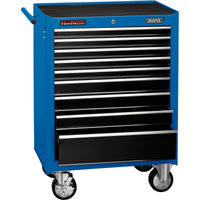 Draper Roller Tool Cabinet, 9 Drawer, 26", Blue 15110