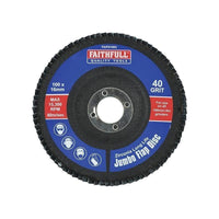 Faithfull Abrasive Jumbo Flap Disc 100mm Coarse