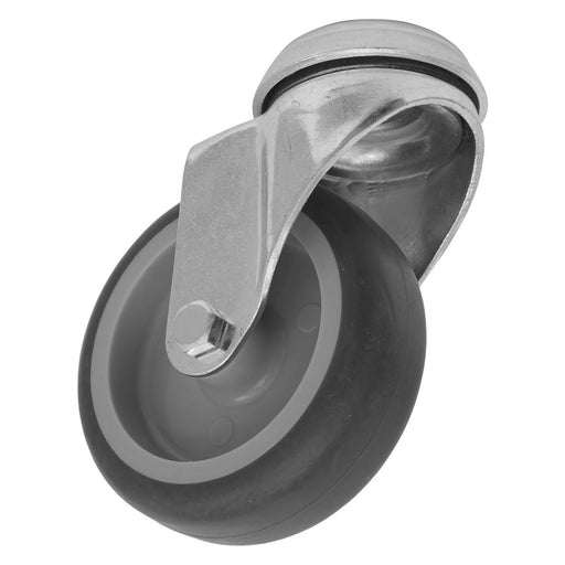 Sealey Medium-Duty Thermoplastic Bolt Hole Swivel Castor Wheel75mm Trade Sealey - Town Tools 