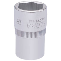 Draper Elora Hexagon Socket, 1/2" Sq. Dr., 18mm 15307