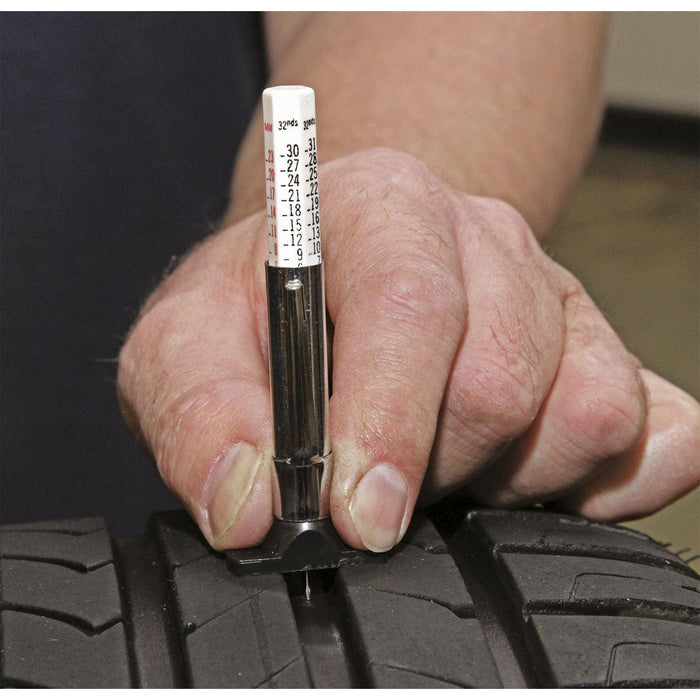 Sealey Tyre Tread Depth Gauge Pocket Type TST/DGE