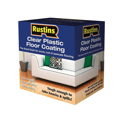 Rustins Clear Plastic Floor Coating Kit Gloss 1 litre Rustins - Town Tools