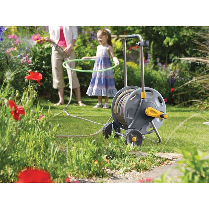 Hozelock 2435 60m Assembled Hose Cart & 50m of 12.5mm Hose Hozelock - Town Tools