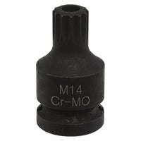 Sealey Brake Caliper Spline Bit Socket M14 1/2"Sq Drive VS0987