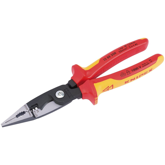 Draper Knipex 13 88 200UKSBE Fully Insulated Electricians Universal Installation Draper - Town Tools 