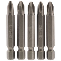 Draper Cross Slot Insert Bit, 1/4" Hex, 50mm Long, No.2 (Pack of 5) 64288