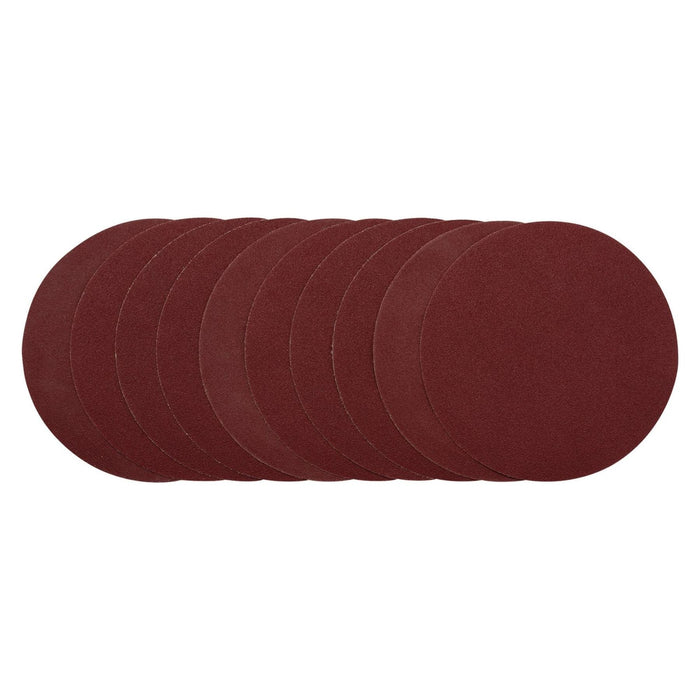 Draper Sanding Discs, 200mm, 80 Grit (Pack of 10) 10232