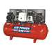 Sealey 270L Belt Drive Air Compressor with Cast Cylinders 2 x 3hp SAC2276B Sealey - Town Tools 
