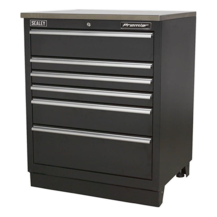 Sealey Modular Floor Cabinet 6 Drawer 775mm Heavy-Duty APMS03 Sealey - Town Tools 