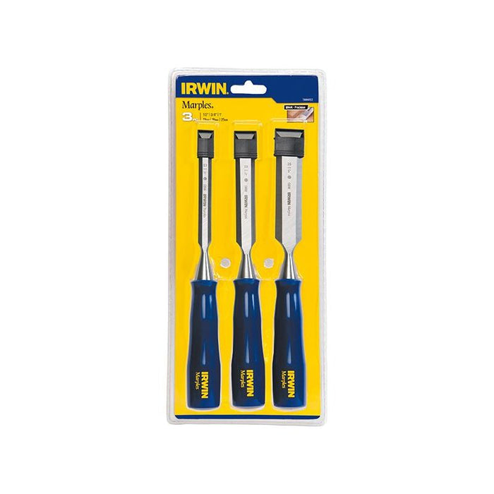 Irwin® Marples® M444 Bevel Edge Chisel Blue Chip Handle Set, 3 Piece IRWIN® Marples® - Town Tools