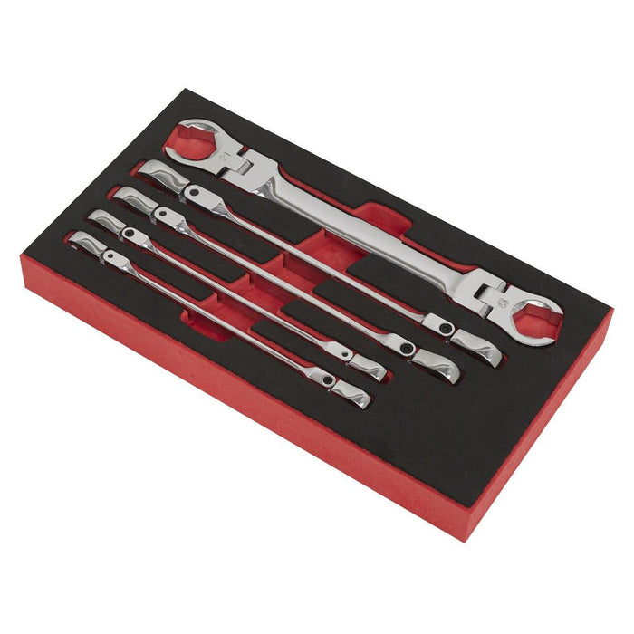 Sealey Premier Premier Flexi-Head Flare Nut Spanner Set 5pc AK2652 Sealey Premier - Town Tools 