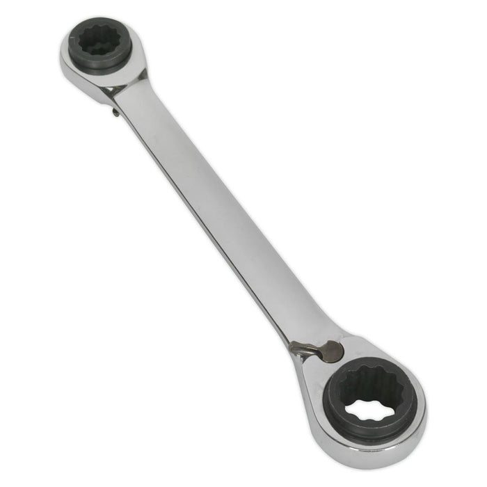 Sealey Ratchet Ring Spanner 4-in-1 Reversible Metric S0983 Siegen by Sealey - Town Tools 