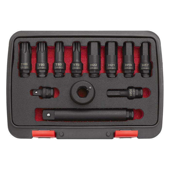 Sealey Premier Premier Impact Socket Bit & Accessories Set 3/4"Sq Drive 12pc Sealey Premier - Town Tools 