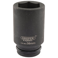 Draper Expert HI-TORQ 6 Point Deep Impact Socket, 3/4" Sq. Dr., 38mm