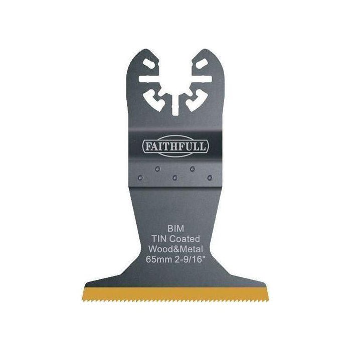 Faithfull Multi-Functional Tool Bi-Metal Flush Cut TiN Coated Blade 65mm Faithfull - Town Tools