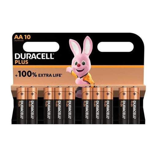 Duracell AA Cell Plus Power +100% Batteries (Pack 10) Duracell - Town Tools