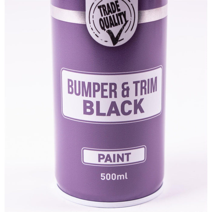 3x Autotek Professional Black Bumper and Trim 500ml Spray Paint High Coverage Autotek - Town Tools 