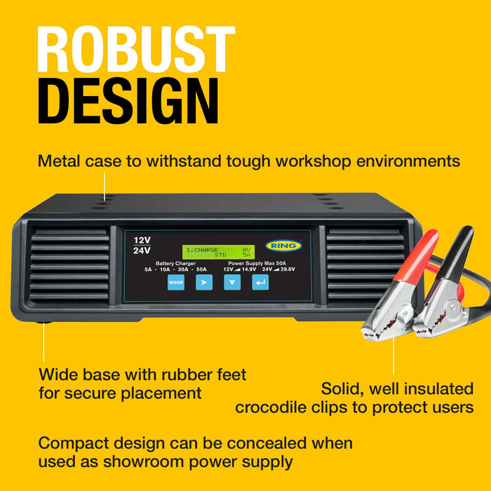 Ring Smart Charge Pro 50A 12/24V RSCP5024 - Advanced Charging Ring Automotive - Town Tools 