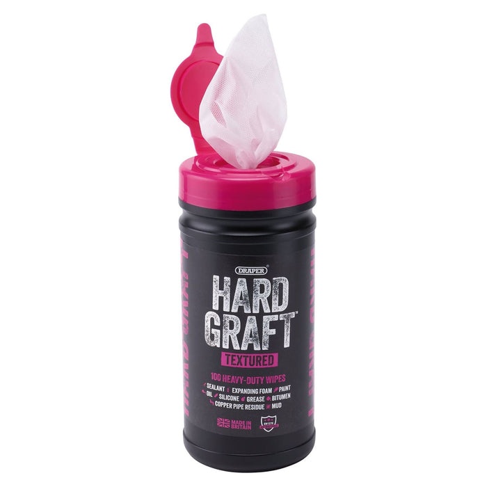 Draper Draper Hard Graft Multipurpose Textured Wipes (Tub of 100) Draper - Town Tools