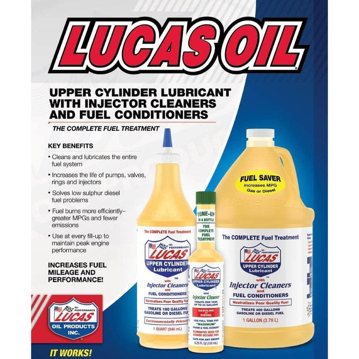 40013 Lucas Oil Injector Cleaner And Fuel TREATMENT 3.79 Litres 10013 (petrol& diesel) Lucas Oil Oil - Town Tools 