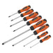 Sealey Screwdriver Set 8pc Hammer-Thru Hi-Vis Orange HV004 Sealey - Town Tools 