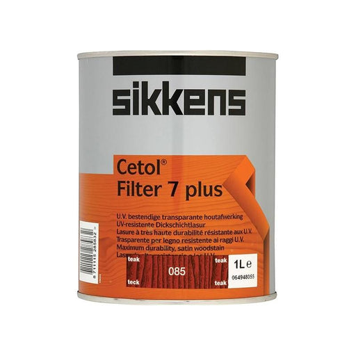 Sikkens Cetol Filter 7 Plus Translucent Woodstain Teak 1 litre Sikkens - Town Tools