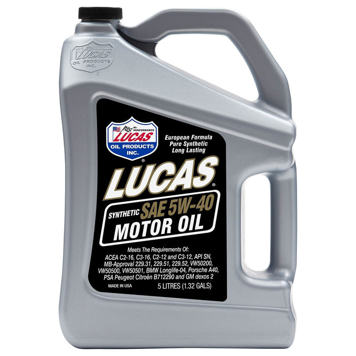 Lucas Oil Fully Synthetic 5W40 Motor Oil 5 Litres 10187