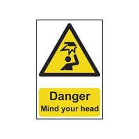 Scan Danger Mind Your Head - PVC Sign 200 x 300mm