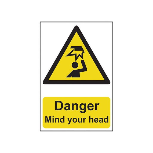 Scan Danger Mind Your Head - PVC Sign 200 x 300mm Scan - Town Tools