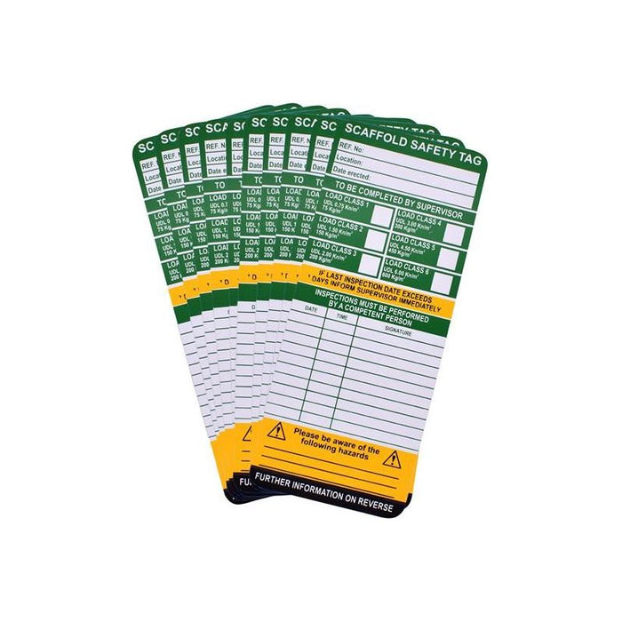 Scan Scaffold Tag Inserts Pack Of 10 Scan - Town Tools