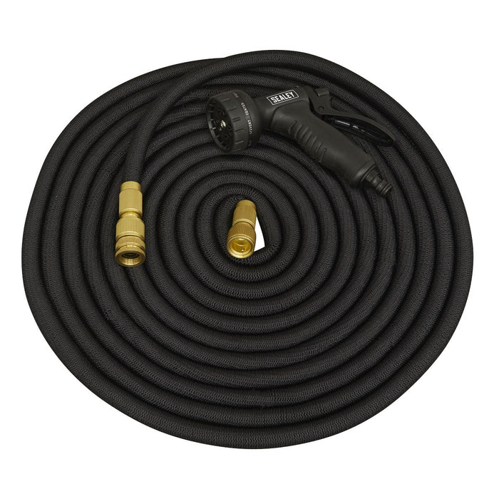 Sealey Ø17mm Expandable Garden Hose Black 30m Premium GH30E Sealey - Town Tools 