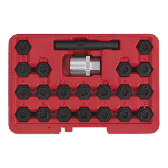 Sealey Locking Wheel Nut Key Set 22pc BMW SX207 Sealey - Town Tools 