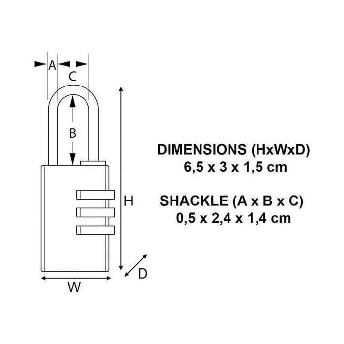 Master Lock Brass Finish 30mm 3-Digit Combination Padlock Master Lock - Town Tools