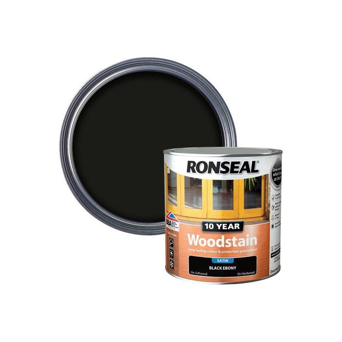 Ronseal 10 Year Woodstain Ebony 2.5 litre Ronseal - Town Tools