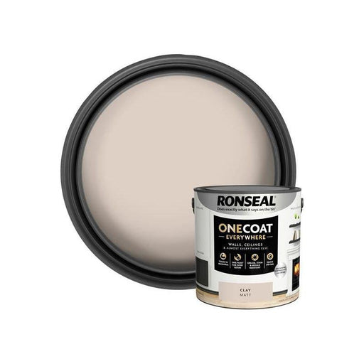 Ronseal One Coat Everywhere Interior Paint Clay Matt 2.5 litre Ronseal - Town Tools