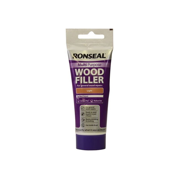 Ronseal Multipurpose Wood Filler Tube Light 100g Ronseal - Town Tools