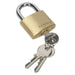 Sealey Brass Body Padlock 40mm PL101 Sealey - Town Tools 