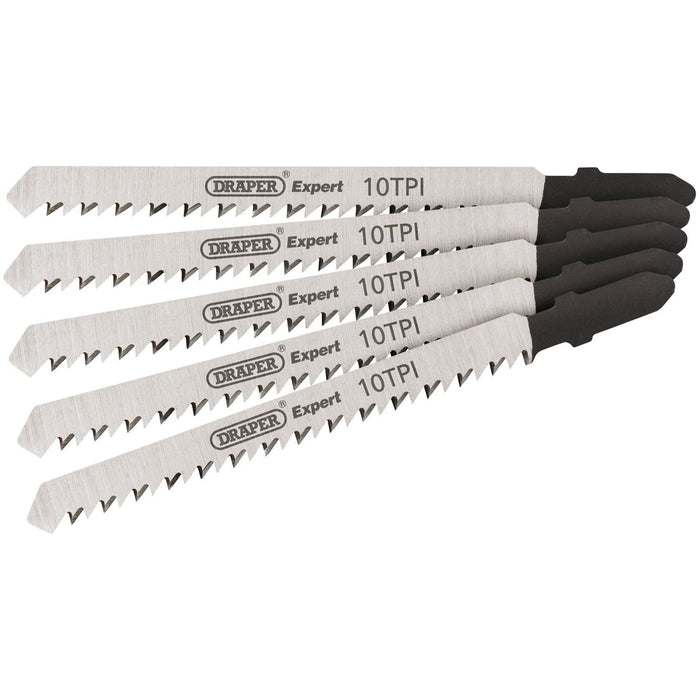 Draper DT101BR Jigsaw Blade Set, 100mm (5 Piece) 81718 Draper - Town Tools 