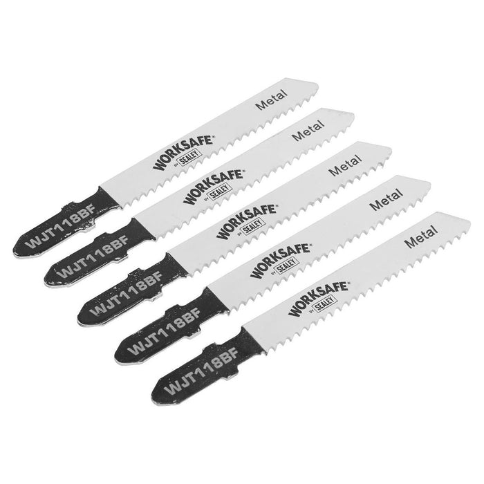 Sealey Jigsaw Blade Metal 55mm 12tpi Pack of 5 WJT118BF Sealey - Town Tools 