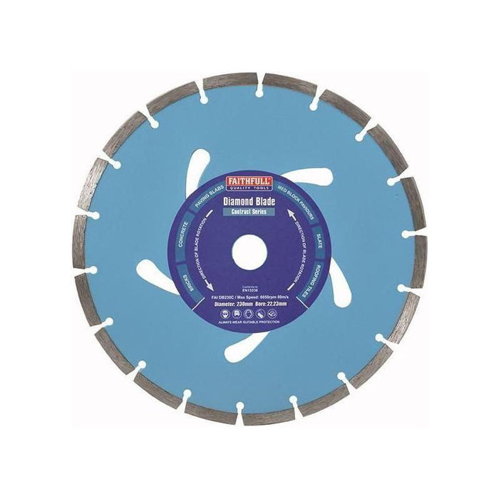 Faithfull Contract Diamond Blade 230 x 22.2mm Faithfull - Town Tools
