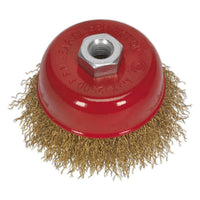 Sealey Brassed Steel Cup Brush75mm M14 x 2mm CBC752