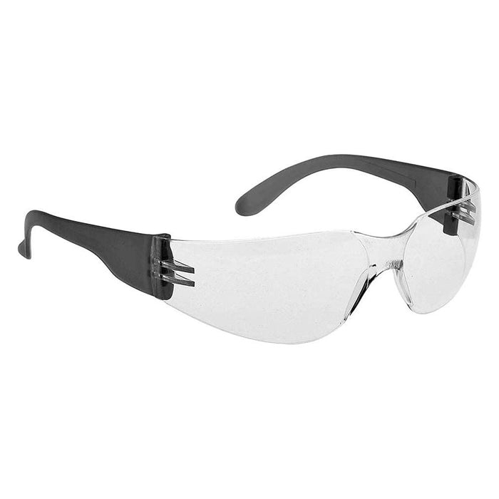 Portwest Wrap Around Spectacles - Clear Frame - Clear Lens